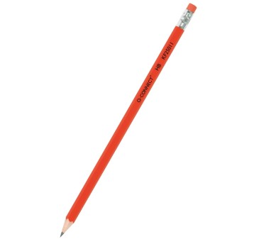 Ołówek drewniany z gumką Q-CONNECT HB, lakierowany