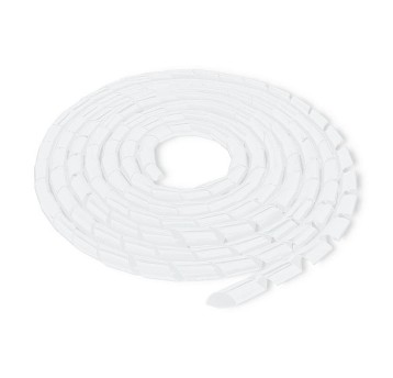 Organizer do kabli 14mm | 10m | biały/transparentn