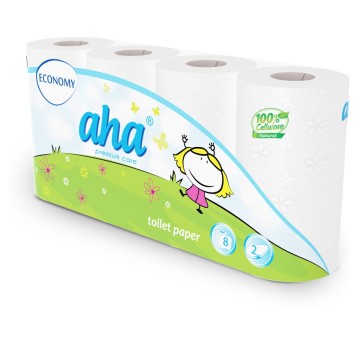 Papier toaletowy AHA ECONOMY (8rolek) biały