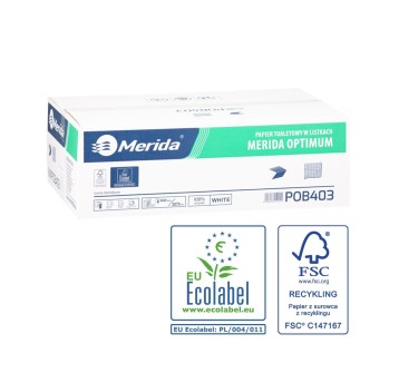 Papier toaletowy w listkach MERIDA OPTIMUM 9000szt