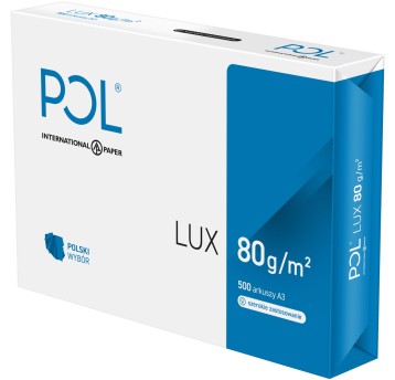 Papier xero A3 POLLUX 80g klasa białości B