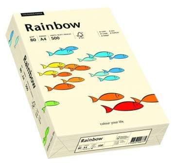 Papier xero kolorowy A4 160g RAINBOW R03 kremowy