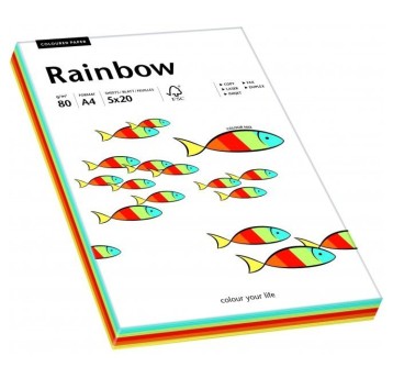 Papier xero kolorowy RAINBOW mix Intensywny odcie