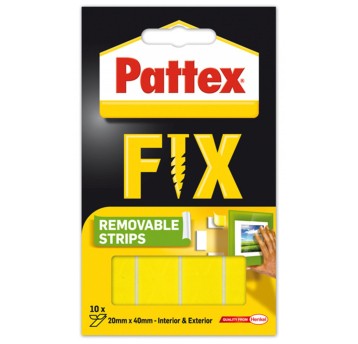 Paski montażowe usuwalne PATTEX FIX, 10*40mm x 20m