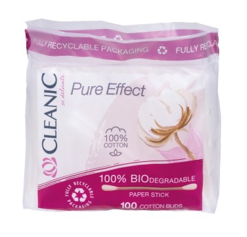 Patyczki higieniczne CLEANIC Pure Effect, 100 szt.