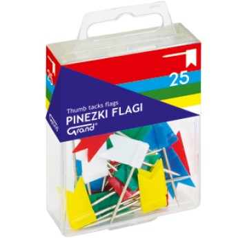 Pinezka flaga (25) mix kolor GRAND