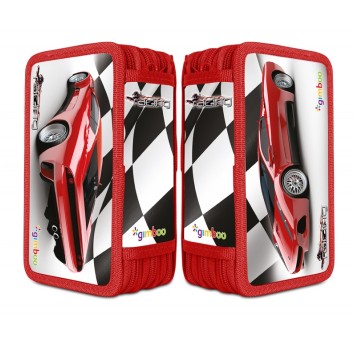 Piórnik szkolny GIMBOO, z wyposażeniem, 3 komory c