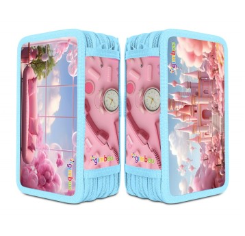 Piórnik szkolny GIMBOO, z wyposażeniem, 3 komory r