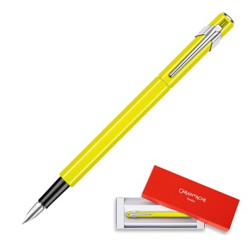 Pióro wieczne CARAN D'ACHE 849 Fluo Line, M, żółte