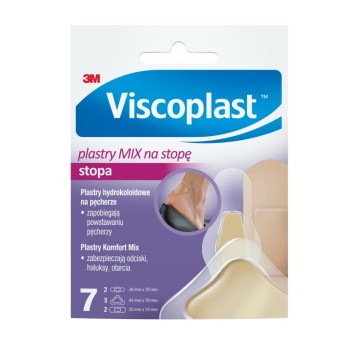 Plastry na stopę VISCOPLAST Mix, 3 rozmiary, koper