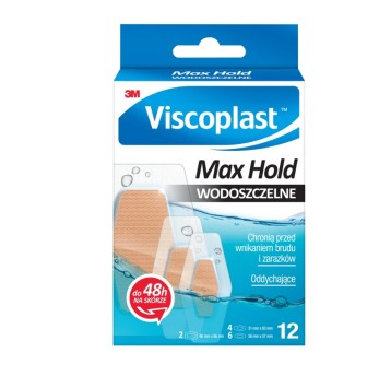Plastry VISCOPLAST Max Hold, wodoszczelne, 3 rozmi