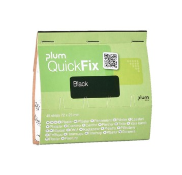 Plastry z tkaniny PLUM QuickFix Black, wkład