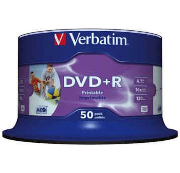 Płyta DVD+R VERBATIM AZO, 4,7GB, prędkość 16x, cak