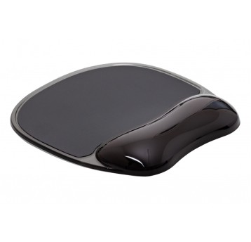 Podkładka Q-CONNECT, żelowa, z podparciem, czarna