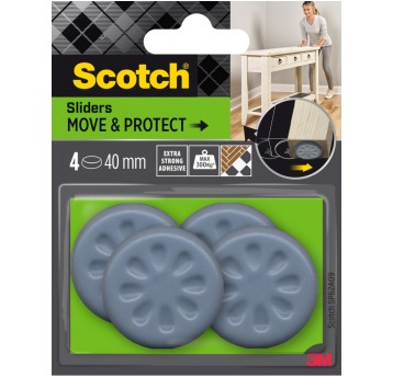 Podkładki przylepne SCOTCH, max 300kg, okrągłe, 40