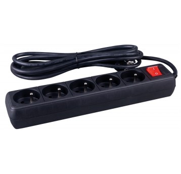 Przedłużacz OFFICE PRODUCTS, 5 gniazd, 5m, z uziem