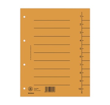 Przekładka DONAU, karton, A4, 235x300mm, 1-10, 1