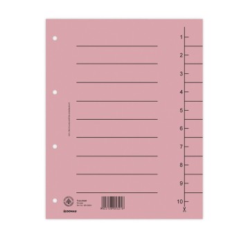 Przekładka DONAU, karton, A4, 235x300mm, 1-10, 1