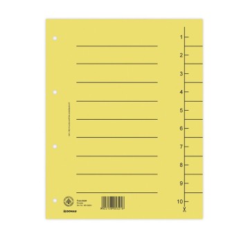 Przekładka DONAU, karton, A4, 235x300mm, 1-10, 1