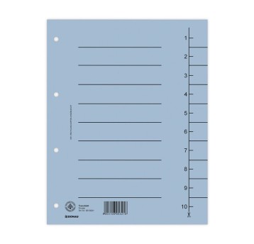 Przekładka DONAU, karton, A4, 235x300mm, 1-10, 1