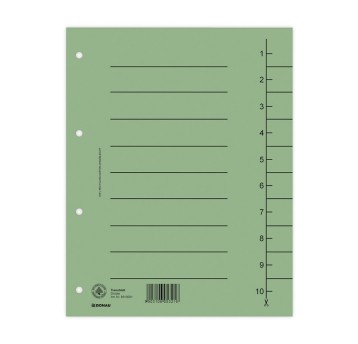 Przekładka DONAU, karton, A4, 235x300mm, 1-10, 1