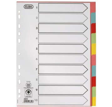 Przekładki ELBA A4 1-10 Mani 160g kolor 100204912