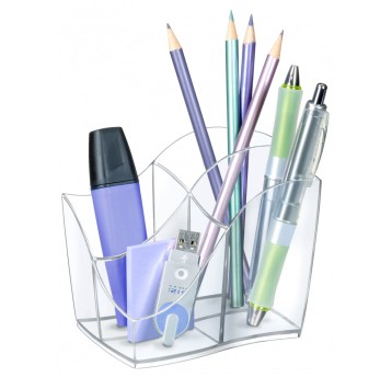 Przybornik na biurko CEP Ellypse, przeźroczysty