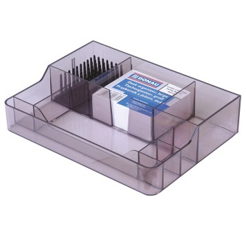 Przybornik na biurko DONAU z jeżem, duży, dymny