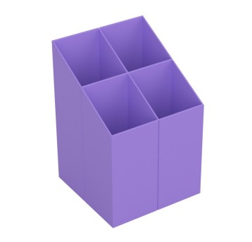 Przybornik na biurko ICO kwadratowy plastikowy fio