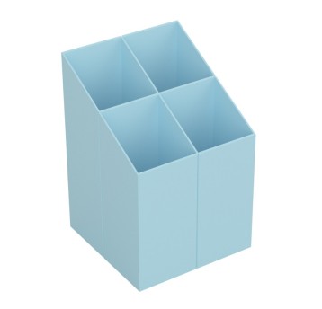 Przybornik na biurko ICO kwadratowy, plastikowy, n