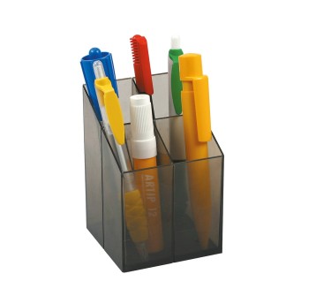 Przybornik na biurko ICO, z przegrodami, czarny