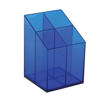 Przybornik na biurko ICO, z przegrodami, niebiesk