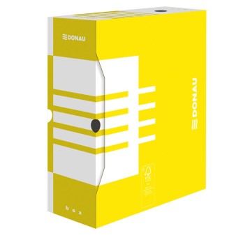 Pudło archiwizacyjne DONAU, karton, A4/120mm, żół