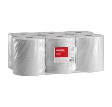 Ręczniki w roli KATRIN M2 białe 150m 6 rolek