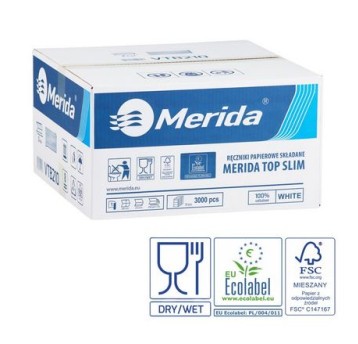 Ręczniki Z MERIDA TOP SLIM ECOLABEL białe 3000