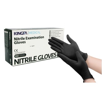 rękawice diagn. BLACK NITRILE EXAM GLOVES size L
