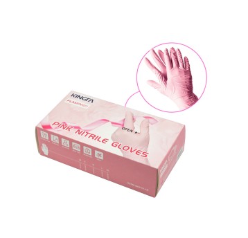 rękawice diagn. KINGFA PINK NITRILE EX. GLV s.M