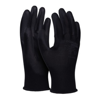 Rękawice DONAU SAFETY PU Black, kat. II, rozm. 10,