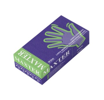 Rękawice lateksowe pudrowe MAXTER, 100 szt., XL