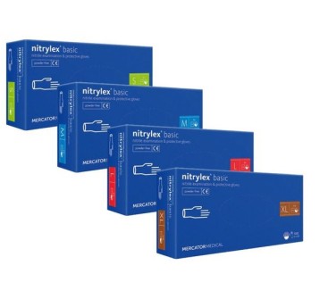 Rękawice, nitrylex basic, (100 szt.), XL, nieb