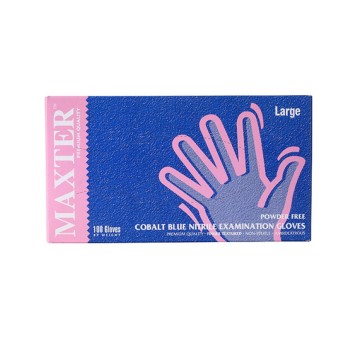 RĘKAWICE NITRYLOWE, MAXTER BLUE, 100 SZT ROZMIAR L