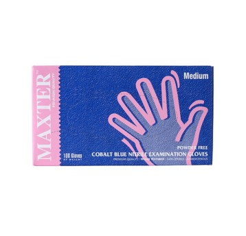 RĘKAWICE NITRYLOWE, MAXTER BLUE, 100 SZT ROZMIAR M