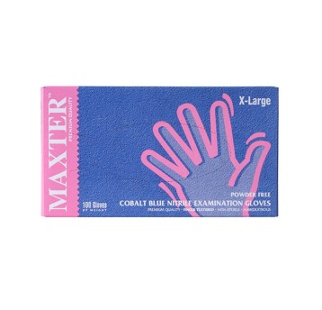 RĘKAWICE NITRYLOWE, MAXTER BLUE 100 SZT ROZMIAR XL