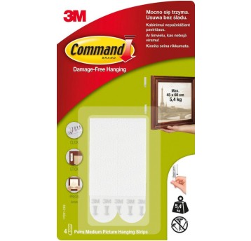 Rzepy COMMAND™ (17201 PL), do wieszania obrazów,