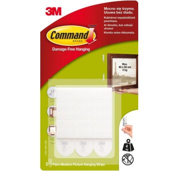 Rzepy COMMAND™ (17201 PL), do wieszania obrazów,