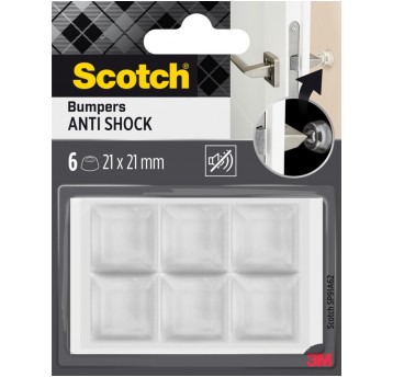 SCOTCH odbojniki kwadrat 21x21mm 6szt przezr.