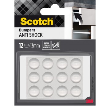SCOTCH odbojniki okrągłe 13mm 12szt przezr.