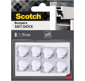 SCOTCH odbojniki okrągłe 19mm 8szt przezr.