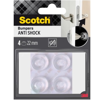 SCOTCH odbojniki okrągłe 22mm 4szt przezr.
