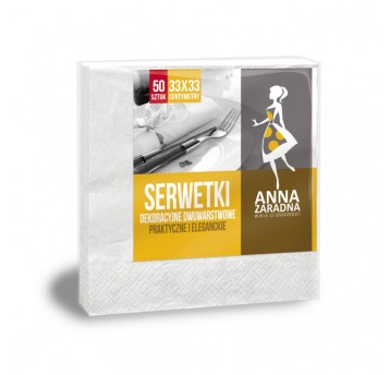 Serwetki ANNA ZARADNA, dwuwarstwowe, składane, 33